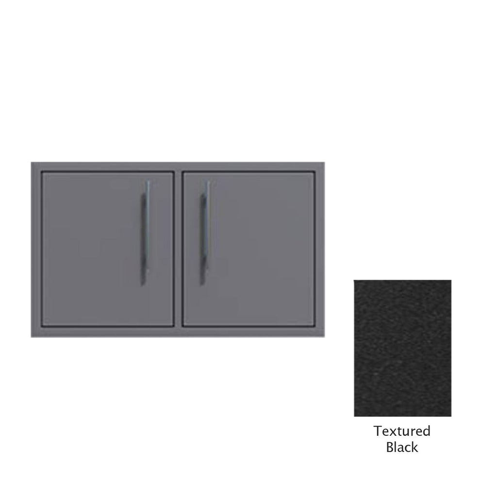 Canyon Series 32"w by 18"h Under-Grill Double Access Door In Textured Black - CAN018-F02-TexturedBlack