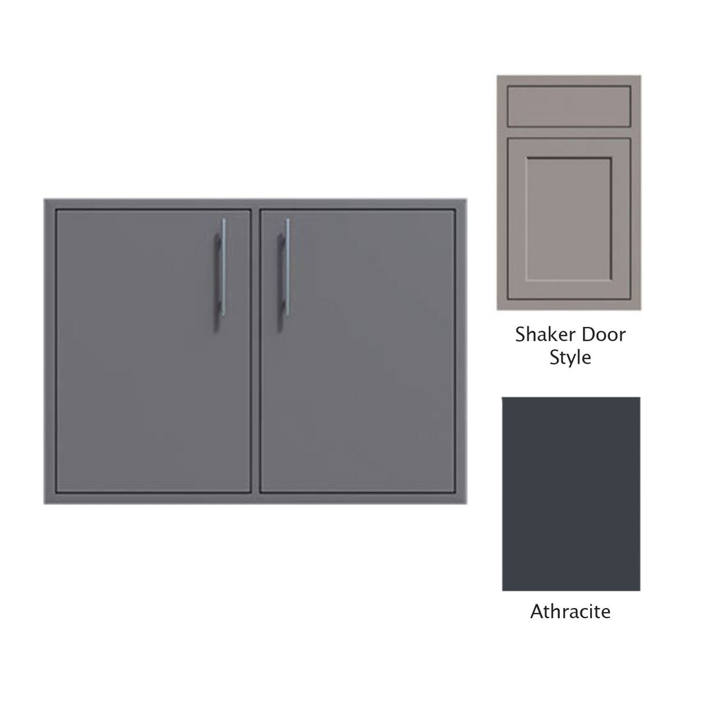 Canyon Series Shaker Style 40"w by 29"h Double Door Enclosure w/ Adj. Shelf In Anthracite - CAN014-F01-Shaker-Anthracite