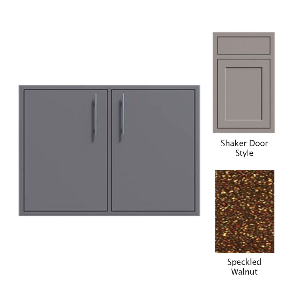 Canyon Series Shaker Style 36"w by 29"h Double Door Enclosure w/ Adj. Shelf In Speckled Walnut - CAN0011-F01-Shaker-SpeckWalnut