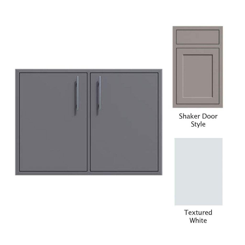 Canyon Series Shaker Style 36"w by 29"h Double Door Enclosure w/ Adj. Shelf In Textured White - CAN0011-F01-Shaker-TexturedWhite