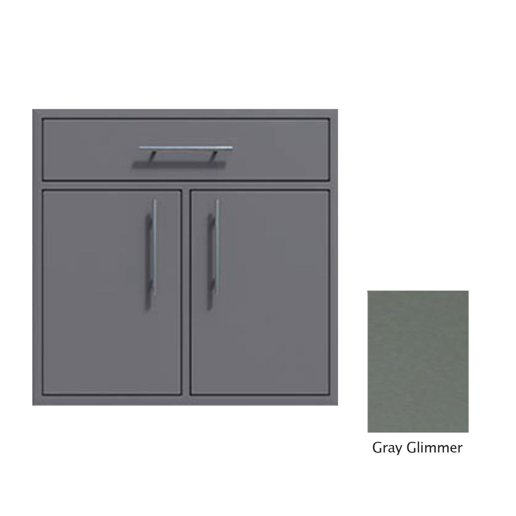 Canyon Series 30"w by 29"h Double Door, Drawer Enclosure w/ Adj. Shelf In Grey Glimmer - CAN009-F01-TexturedGreyGlimmer
