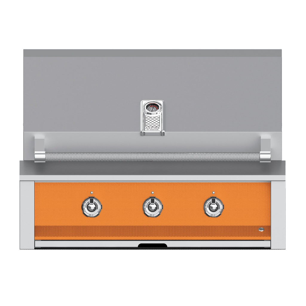 Aspire by Hestan 36-Inch Natural Gas Built-In Grill, 3 U-Burners (Citra Orange) - EAB36-NG-OR
