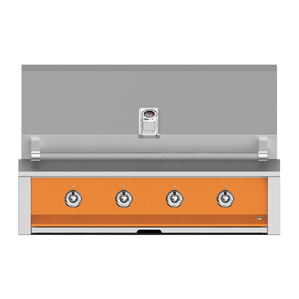 Aspire by Hestan 42-Inch Propane Gas Built-In Grill, 4 U-Burners (Citra Orange) - EAB42-LP-OR