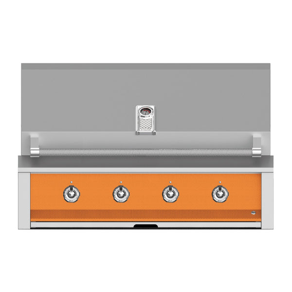 Aspire by Hestan 42-Inch Propane Gas Built-In Grill, 4 U-Burners (Citra Orange) - EAB42-LP-OR