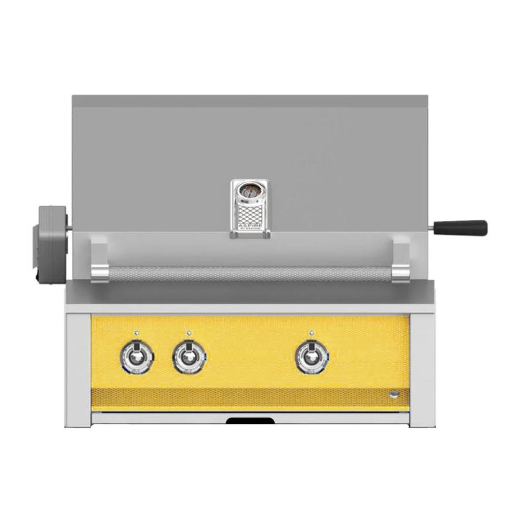 Aspire by Hestan 30-Inch Propane Gas Built-In Grill, 2 U-Burners w/ Rotisserie (Sol Yellow) - EABR30-LP-YW