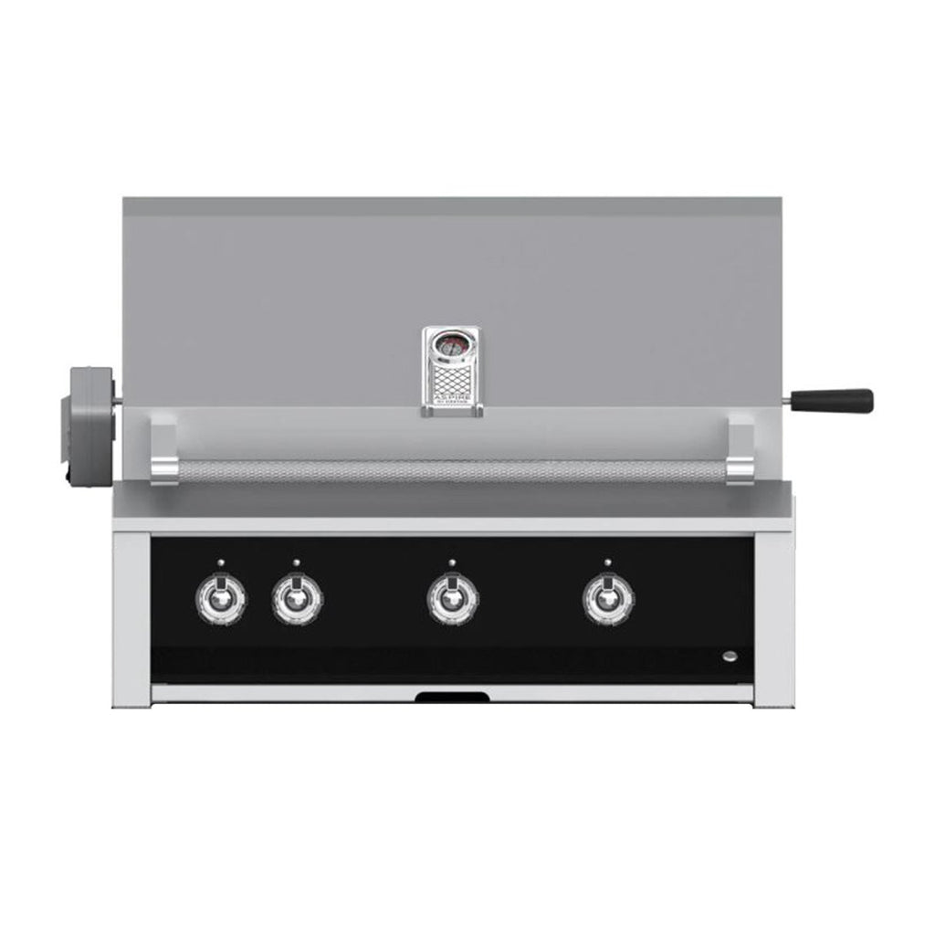 Aspire by Hestan 36-Inch Natural Gas Built-In Grill, 3 U-Burners w/ Rotisserie (Stealth Black) - EABR36-NG-BK
