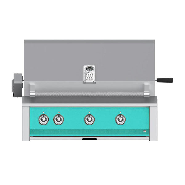 Aspire by Hestan 36-Inch Natural Gas Built-In Grill, 3 U-Burners w/ Rotisserie (Bora Bora Turquoise) - EABR36-NG-TQ