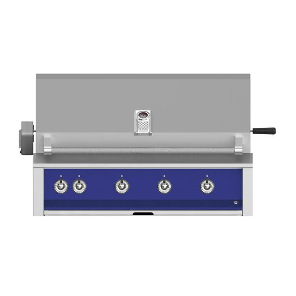 Aspire by Hestan 42-Inch Natural Gas Built-In Grill, 3 U-Burner - 1 Sear w/ Rotisserie (Prince Blue) - EMBR42-NG-BU