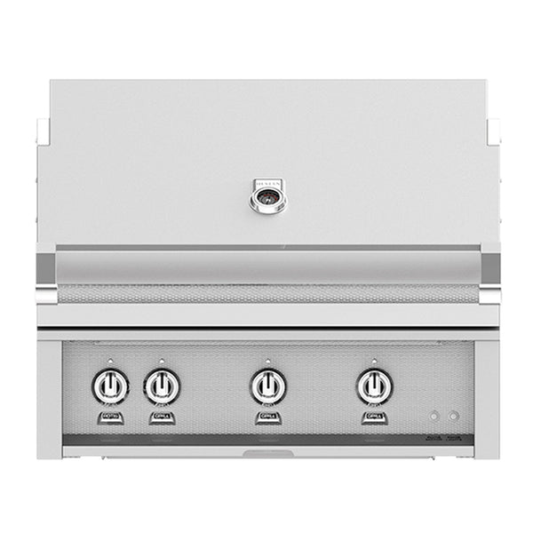 Hestan 36-Inch Natural Gas Built-In Grill - 3 Trellis w/ Rotisserie in Stainless Steel - GABR36-NG