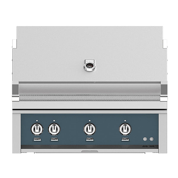 Hestan 36-Inch Propane Gas Built-In Grill, 1 Sear - 2 Trellis w/Rotisserie in Dark Gray - GMBR36-LP-GG