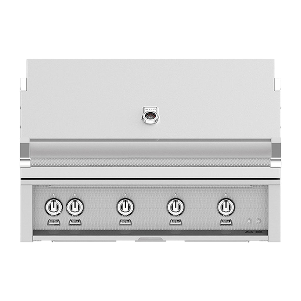Hestan 42-Inch Natural Gas Built-In Grill, 1 Sear - 3 Trellis w/Rotisserie in Stainless Steel - GMBR42-NG