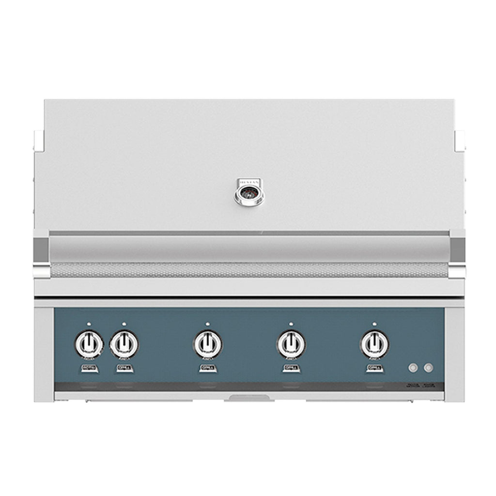 Hestan 42-Inch Natural Gas Built-In Grill - 4 Trellis w/ Rotisserie in Dark Gray - GABR42-NG-GG