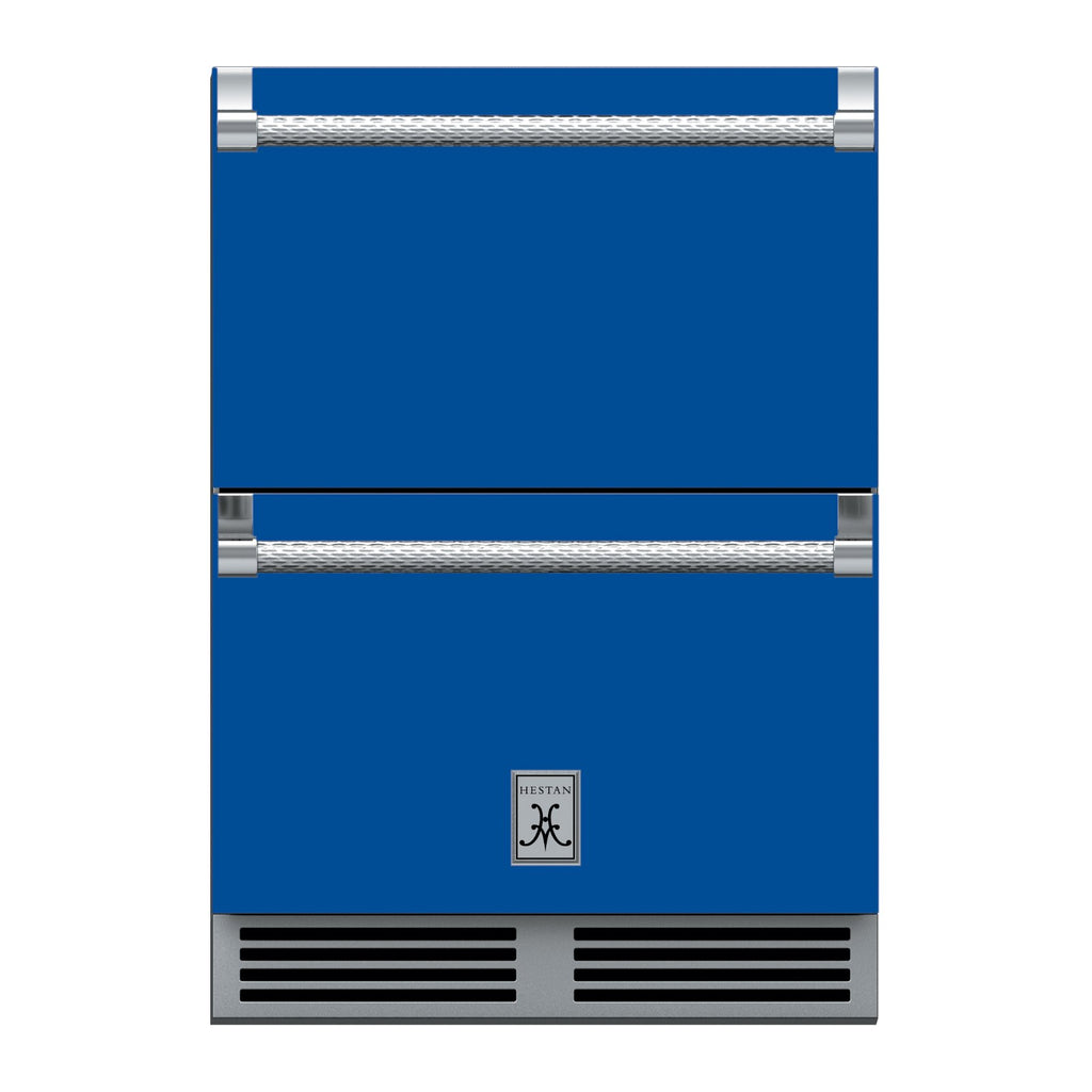 Hestan 24-Inch Outdoor Refrigerator Drawers w/ Lock in Blue - GRR24-BU
