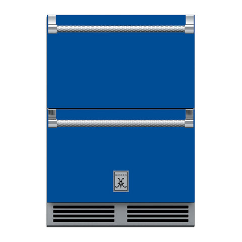 Hestan 24-Inch Outdoor Refrigerator Drawers w/ Lock in Blue - GRR24-BU