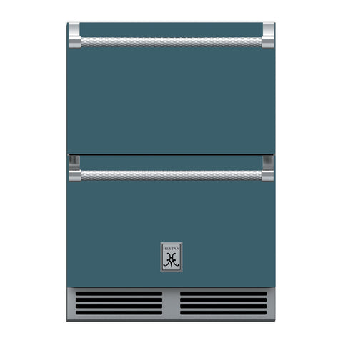 Hestan 24-Inch Outdoor Refrigerator Drawers w/ Lock in Gray - GRR24-GG