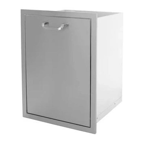 Grillscapes 20-Inch Stainless Steel Roll-Out Double Trash/Recycling Bin (Bin Included) - GS-260-TREC-DRW