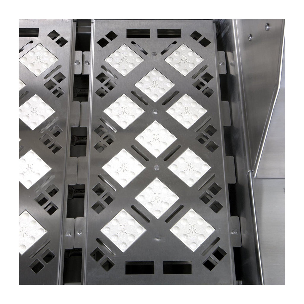 Hestan 42-Inch Natural Gas Built-In Grill, 1 Sear - 3 Trellis w/Rotisserie in White - GMBR42-NG-WH