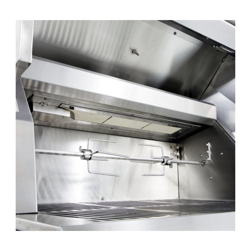 Hestan 42-Inch Propane Gas Freestanding Deluxe Grill with Double Side Burner, 1 Sear - 3 Trellis w/ Rotisserie in Stainless Steel - GMBR42CX2-LP