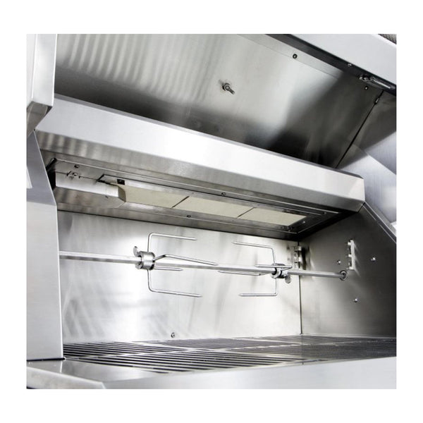 Hestan 42-Inch Propane Gas Built-In Grill, 1 Sear - 3 Trellis w/Rotisserie in White - GMBR42-LP-WH