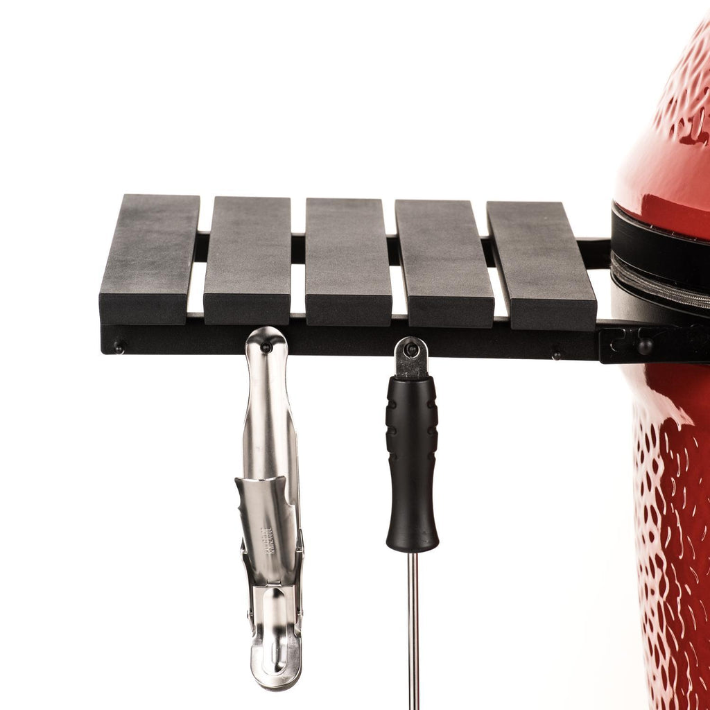 Kamado Joe Freestanding 24-Inch Big Joe III Red w/ Cart, Hyperbolic Insert, Aluminum Side Shelve, Heat Deflector, Divide & Conquer System - KJ15041021