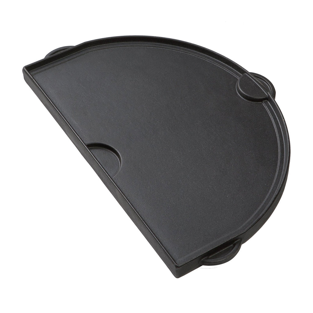 Primo Half Moon Cast Iron Griddle for Oval Junior 200, Flat and Grooved Sides (1 pc.) - PG00362