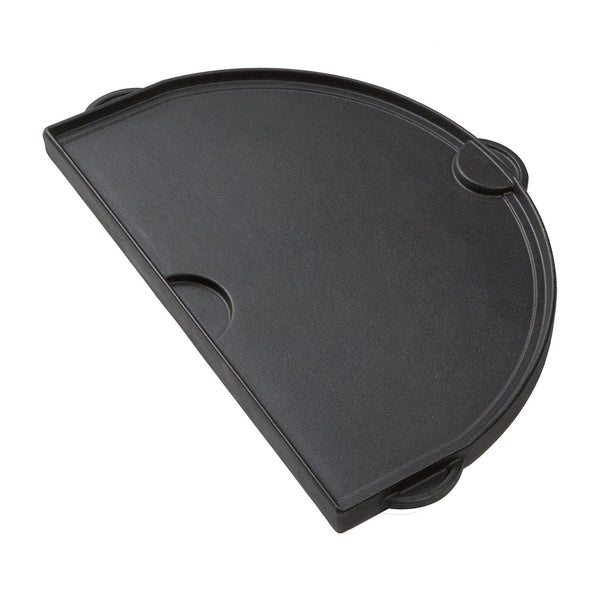 Primo Half Moon Cast Iron Griddle for Oval Junior 200, Flat and Grooved Sides (1 pc.) - PG00362