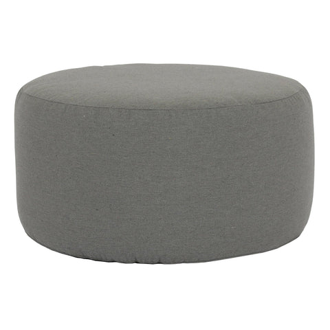 Sunset West 36-Inch Round Coffee Table/Ottoman In Sunbrella Fabric Heritage Granite - Pouf-CO36R