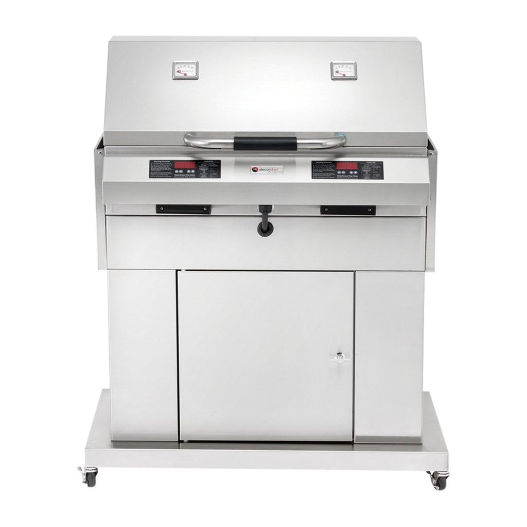 Electri-Chef Ruby 32-Inch 5280 Volt Electric Freestanding Grill On Cart With Dual Temperature Control - 4400-EC-448-CB-D-32