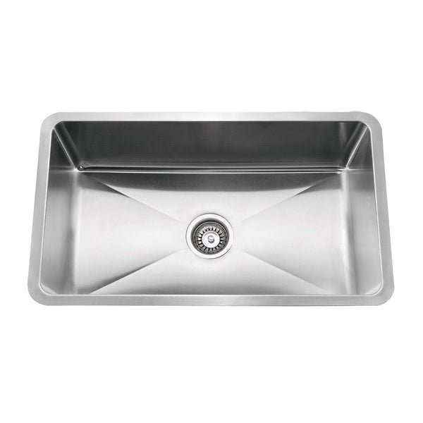 E2 Stainless 16 Gauge 30x18x9 Stainless Steel Rectangular Sink w/ Small Corner Radius - SRS-3018