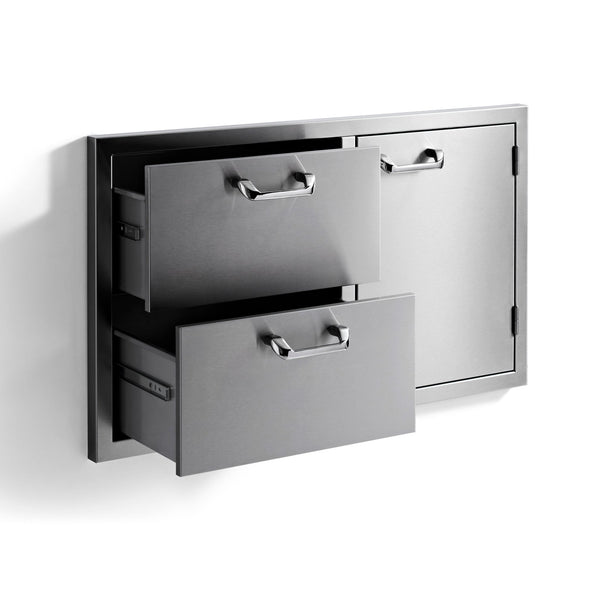 Sedona by Lynx 36-Inch Storage Door and Double Drawer Combo - LSA636