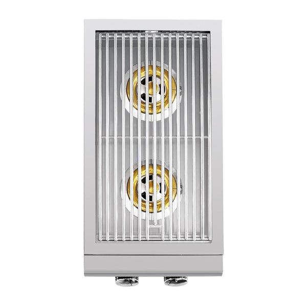 Summerset Sizzler Pro Series Natural Gas Built-In Double Side Burner w/ LED Illumination and Removable Lid - SIZPROSB2-NG