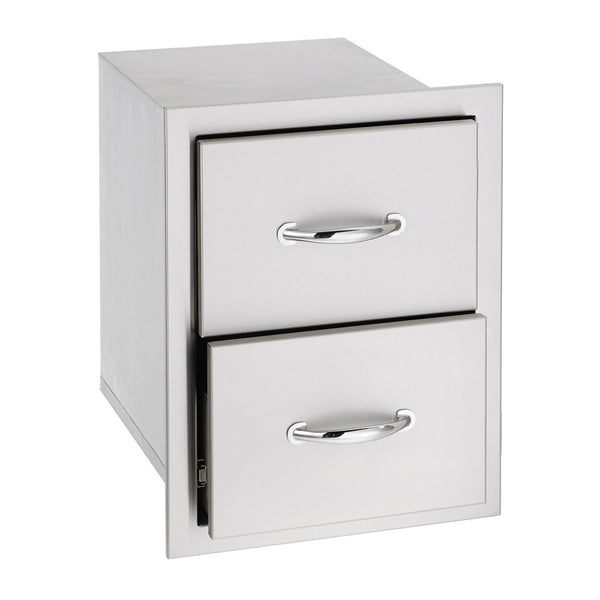 Summerset 17-Inch North American Stainless Steel Double Drawer - SSDR2-17