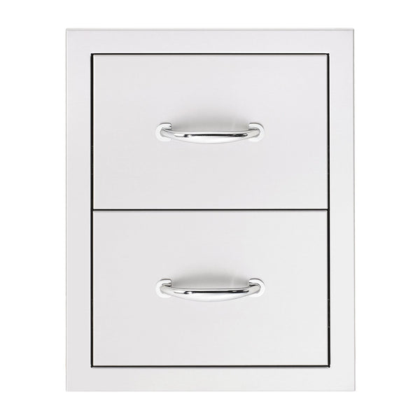 Summerset 17-Inch North American Stainless Steel Double Drawer - SSDR2-17