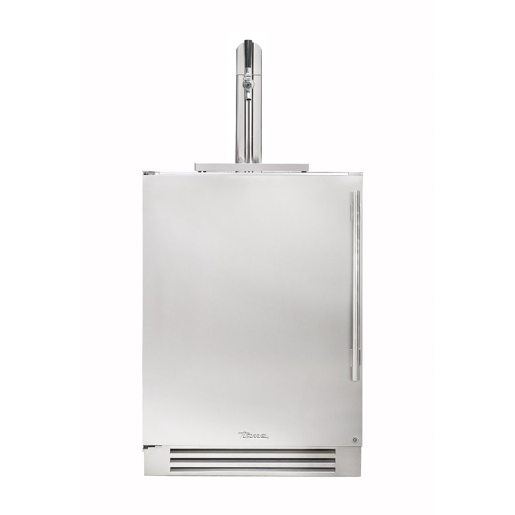 True 24-Inch Single Tap Kegerator with Stainless Steel Door and Lock (Left Hinge) - TUR-24BD-L-SS-C