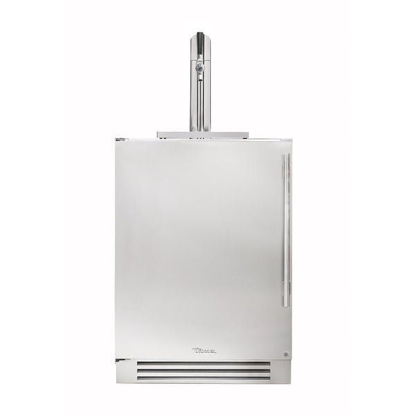 True 24-Inch Single Tap Kegerator with Stainless Steel Door and Lock (Left Hinge) - TUR-24BD-L-SS-C