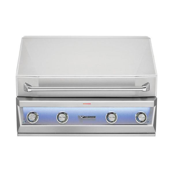 Twin Eagles 42-Inch Propane Gas Built-In Eagle One Super Premium Grill w/ Black Glass Infrared Rotisserie Burner and Sear Zone - TE1BQ42RS-L