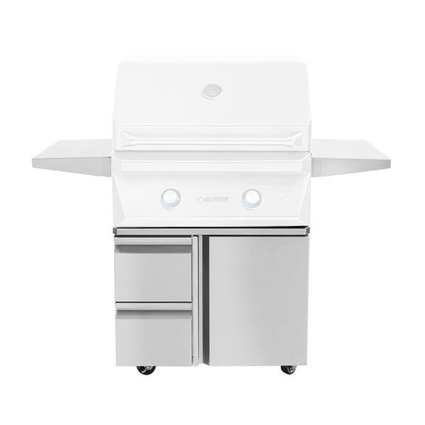 Twin Eagles 30-Inch Grill Base w/ Storage Drawers, Single Door - TEGB30SD-B