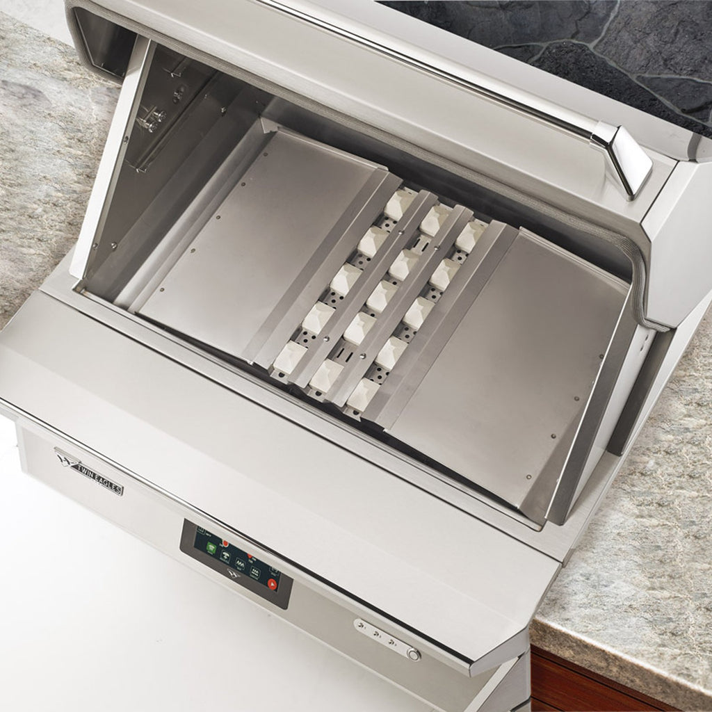Twin Eagles 36-Inch Built-In Pellet Grill and Smoker w/ Wi-Fi Controller and Rotisserie - TEPG36R