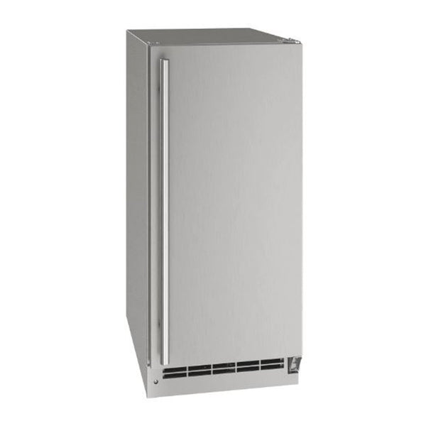U-Line 15-Inch Stainless Steel Outdoor Nugget Ice Machine w/ Reversible Hinge - UONB115-SS01B