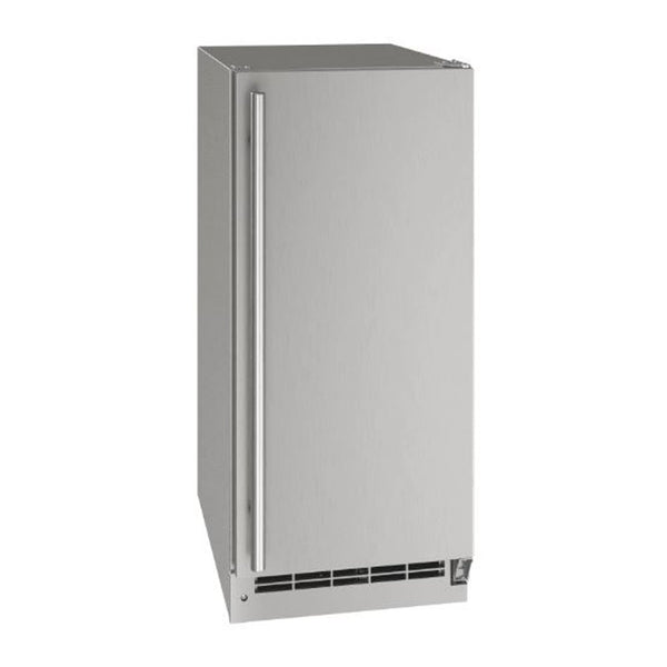U-Line 15-Inch Stainless Steel Outdoor Clear Ice Machine w/ Reversible Hinge and Pump Included - UOCP115-SS01B