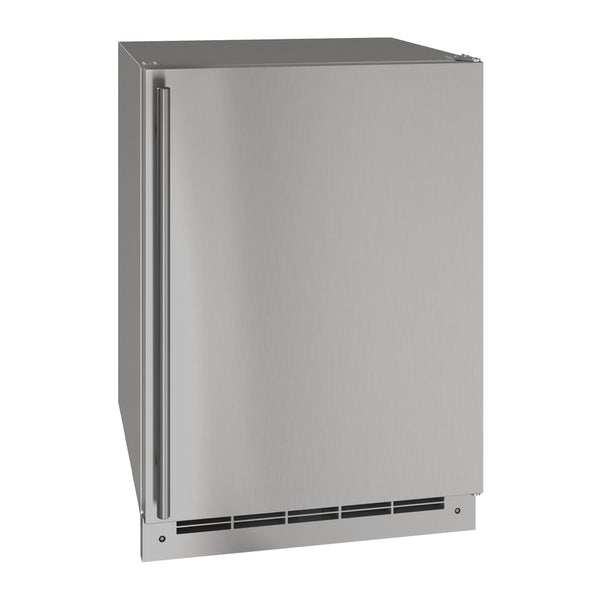 U-Line 24-Inch Stainless Steel Outdoor Refrigerator w/ Reversible Hinge - UORE124-SS01A