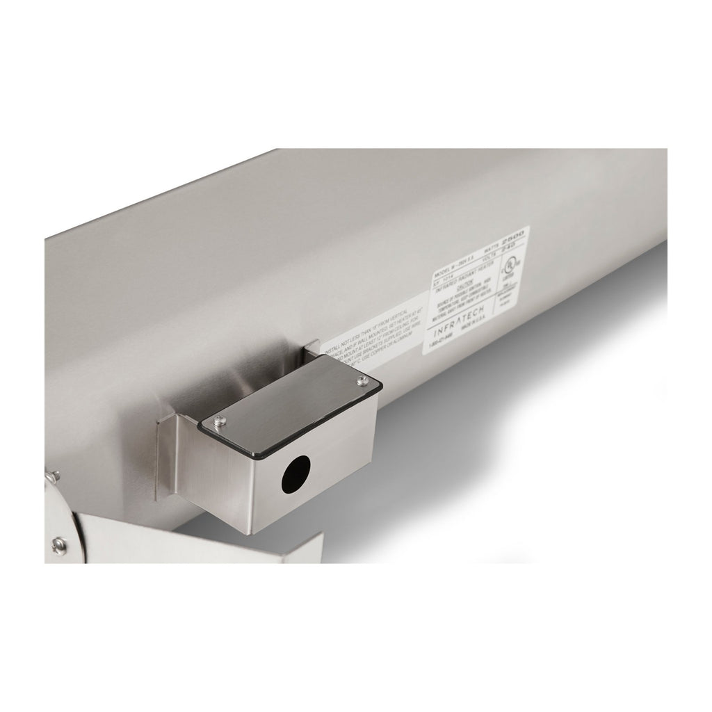 Infratech WD-Series 61.25-Inch Dual Element 240 Volt, 6000 Watt, 25 Amp Outdoor Heater in Stainless Steel - WD6024SS