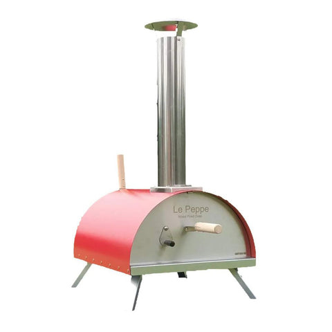 WPPO Le Peppe Portable Wood Fired Pizza Oven in Red - WKE-01RED