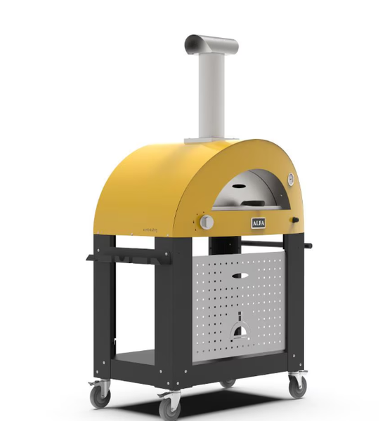 Alfa Moderno 2 Pizze Propane Pizza Oven with Base - Fire Yellow - FXMD-2P-GGIA-U