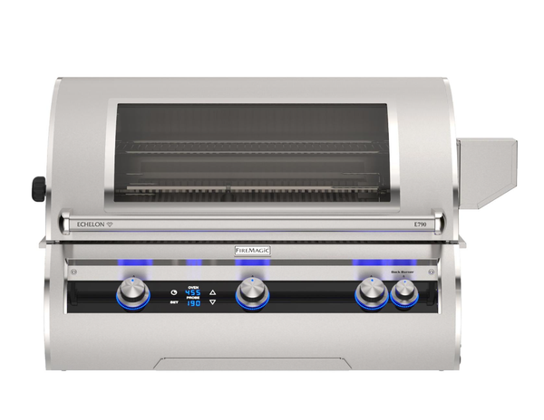 Fire Magic Echelon Diamond E790i 36-Inch Built-In Natural Gas Grill w/ Rotisserie, Magic Window & Digital Thermometer - E790I-9E1N-W