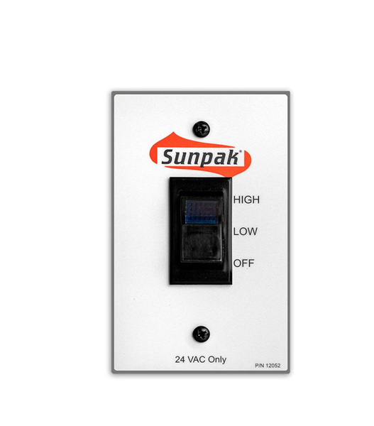 Sunpak Natural Gas Two Stage Heater 25,000 and 34,000 BTU, Includes ON-OFF-HI-LOW Feature, Black Mounting Kit, 24 Volt Transformer and Duplex Switch (Black) - S34-B-TSH-NG