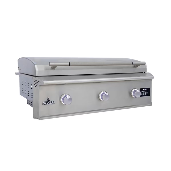 Blaze LTE PRO 40-Inch Built-in Propane Gas Griddle w/ Digital Temperature Screen & Lift-Assist Lid - BLZ-GRIDDLE40-LP