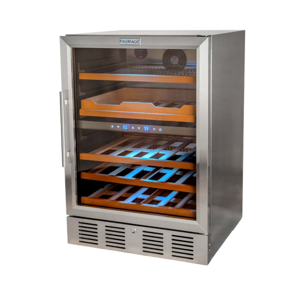 Fire Magic 24" Dual Zone Wine & Beverage Cooler - 24-WREF-GDL -Right Hinge