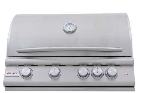 Blaze 32-Inch 4-Burner Premium LTE+ Gas Grill with Rear Burner and Built-in Lighting System - BLZ-4LTE3-NG