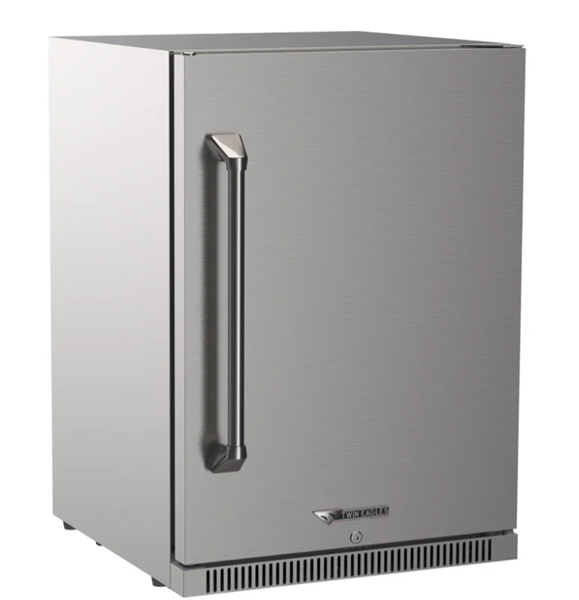 Twin Eagles 24-Inch 5.1 Cu. Ft. Outdoor Rated Compact Refrigerator with Lock - TE24F